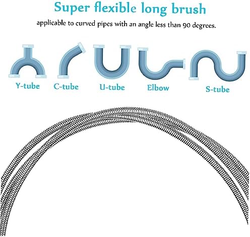NULYLU Flexible Drain Cleaning Brush Set 4 Pack