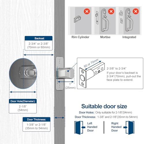 Fingerprint Door Lock Keyless Entry Smart Deadbolt Lock