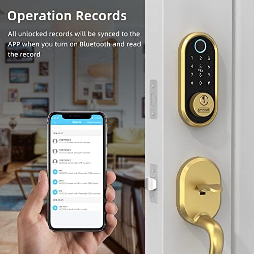 Unlock Home Needs SMONET Smart Lock with Fingerprint Bluetooth Alexa Compatible