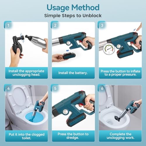 Heavy-Duty Electric Toilet Plunger for Efficient Clog Removal