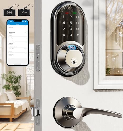 Veise Smart Door Lock Set with fingerprint keyless entry and app control