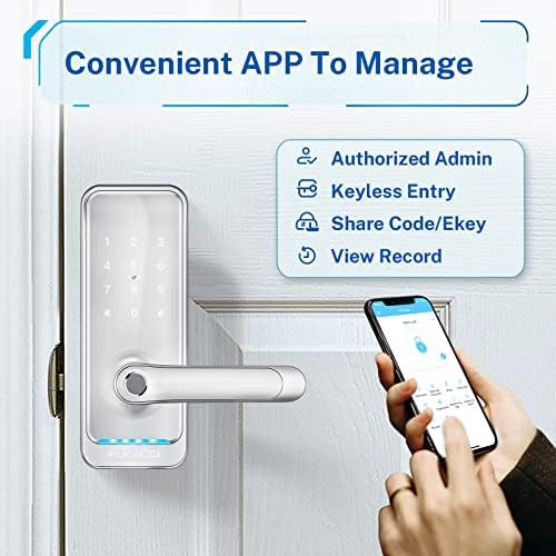 Kucacci Smart Deadbolt Lock - Front Door with 5 Unlock Methods