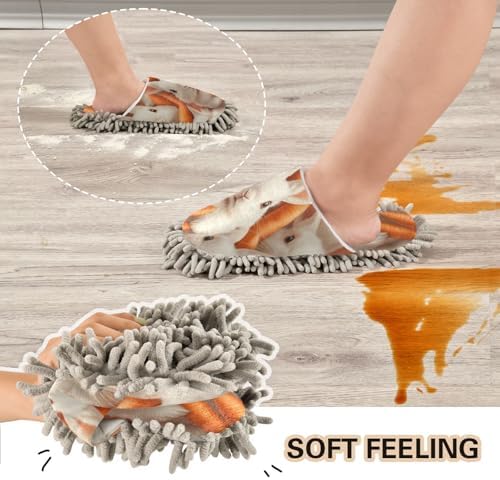 Microfiber Cleaning Slippers - Soft Washable Mop Shoes for MenWomen