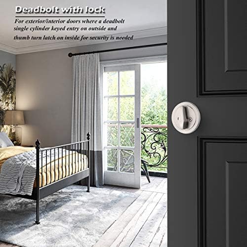 Gobrico 3-Piece Satin Nickel Keyed-Alike Deadbolts