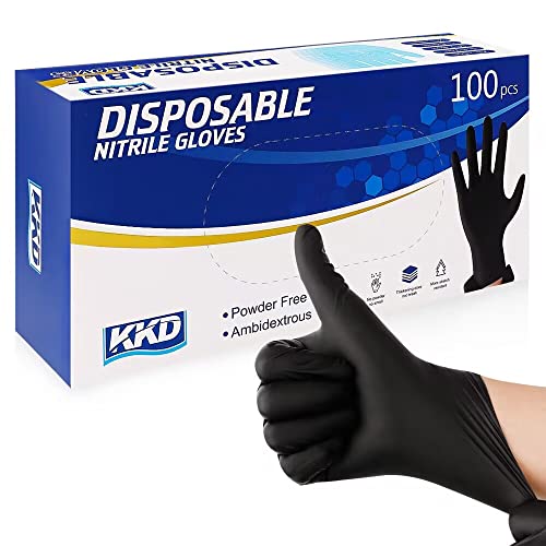 KKD Nitrile Gloves Latex-Free Powder-Free 100 Count Large Size