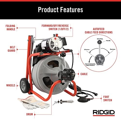 Ridgid K-400 Drain Cleaning Kit - Professional-Grade