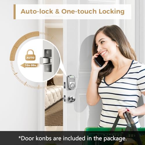 Keyless Door Lock Set with 2 Knobs