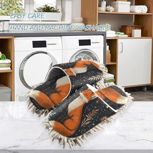 Magic Fox Microfiber Non-Slip Slippers for Mop Washable Men WOMEN
