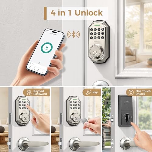 keyless entry door lock set with app control and 2 handle
