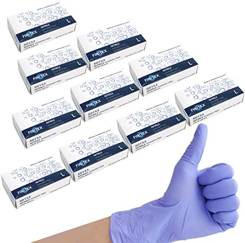 FIMTEX Ice Blue Nitrile Exam Gloves