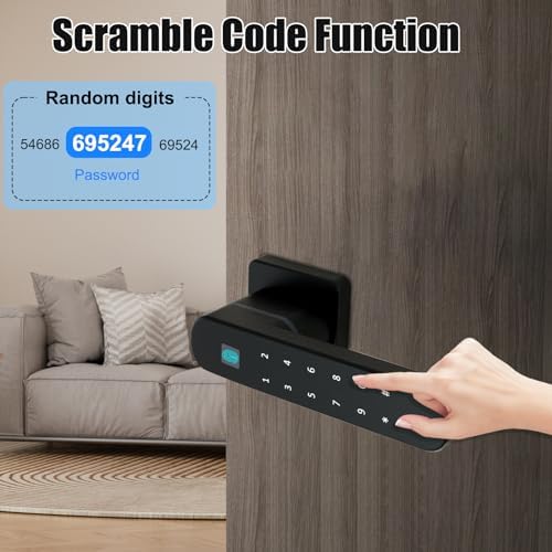 Secure 4 in 1 Door Lock with Fingerprint Key App Control
