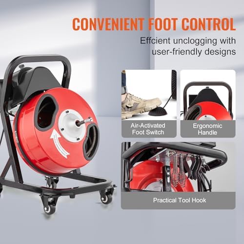 Effortless 50FT Seeker Drainer Move Smoothly Through Sewer Clogs