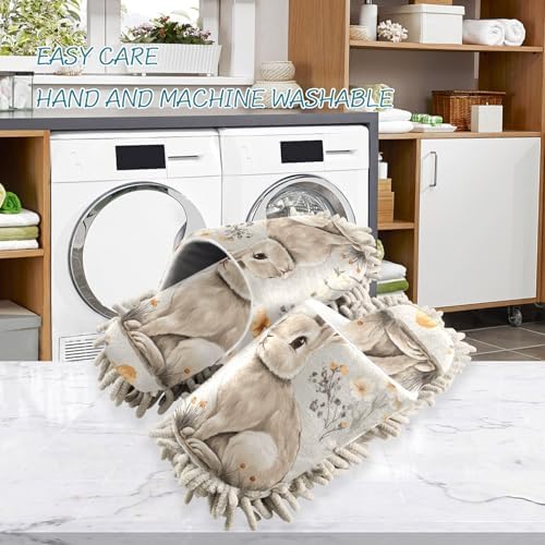 Stylish Microfiber Rabbit Slippers for Mopping