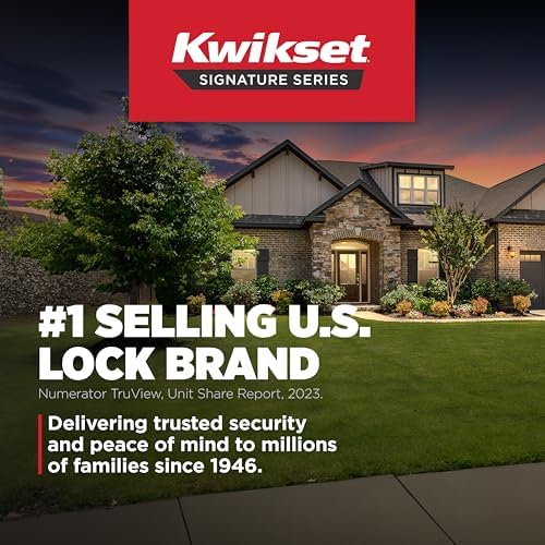 Kwikset Downtown Deadbolt Lock Premium Entry Door Lock with SmartKey Protection