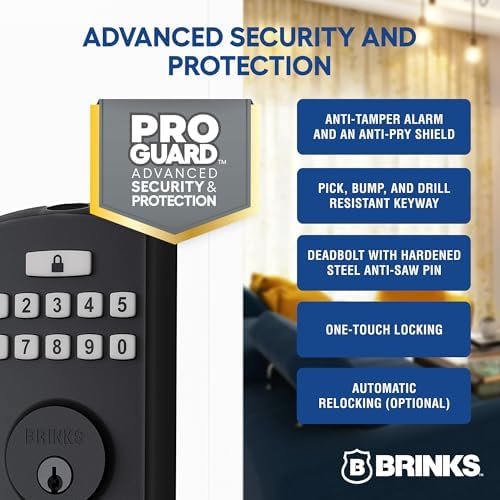 Secure Front Door Lock with Fingerprint Keypad