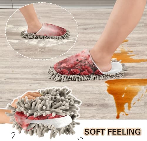 Burbuja Valentine Roses Microfiber Mop Slippers Unisex