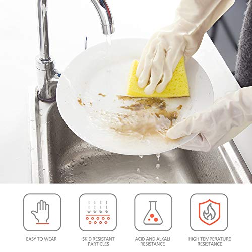BOOMJOY Heavy Duty Nitrile Cleaning Gloves for Strong Hands