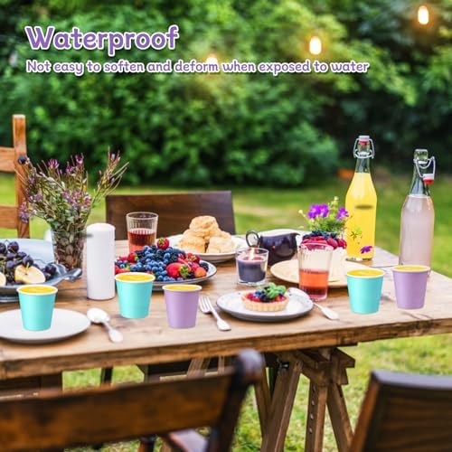 100-Piece 3 oz Blue Purple Paper Cups for Bathroom Travelparty