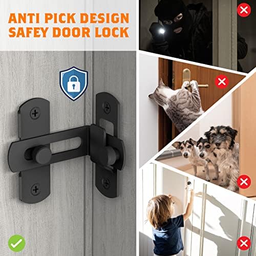 Stainless Steel 90-Degree Barn Door Latches