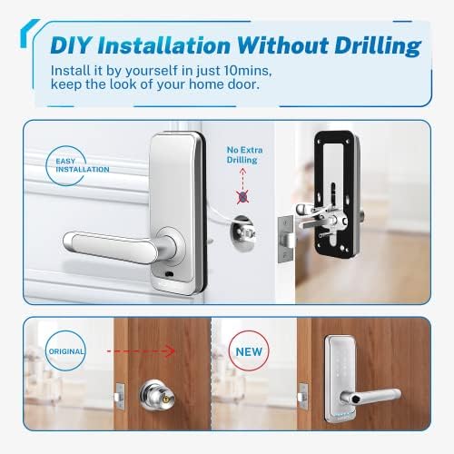 Kucacci Smart Deadbolt Lock - Front Door with 5 Unlock Methods