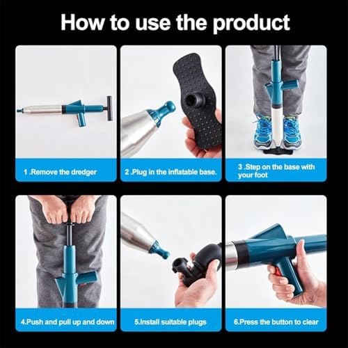 Efficient Pneumatic Floor Drain Unclogging Tool