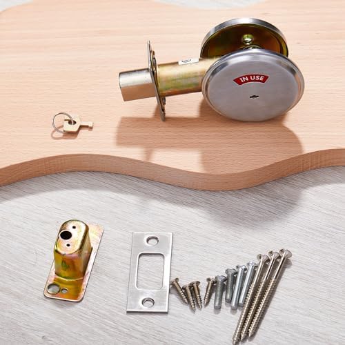 Tandefio Vacant Occupied Bathroom Deadbolt with Indicator