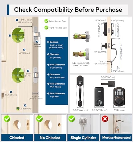 Keyless Entry Door Lock Set