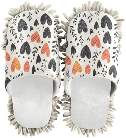 Burbuja Valentine Hearts Microfiber Mop Slippers