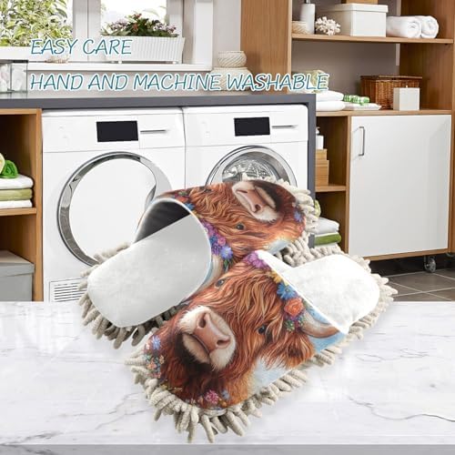 Burbuja Highland Cow Mop Slippers