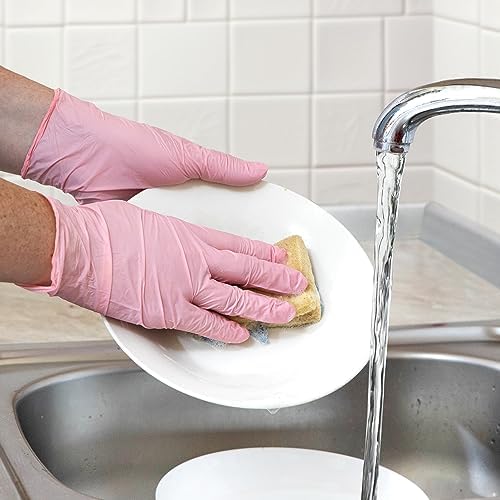 Comfy PackagePink Nitrile Disposable Gloves