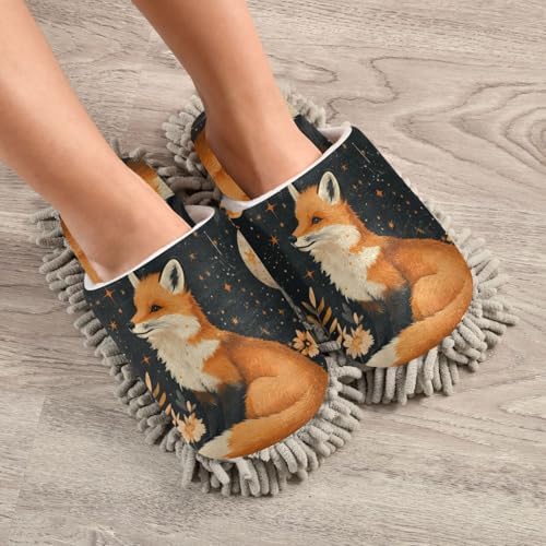 Magic Fox Washable Mop Slipper for Men Women