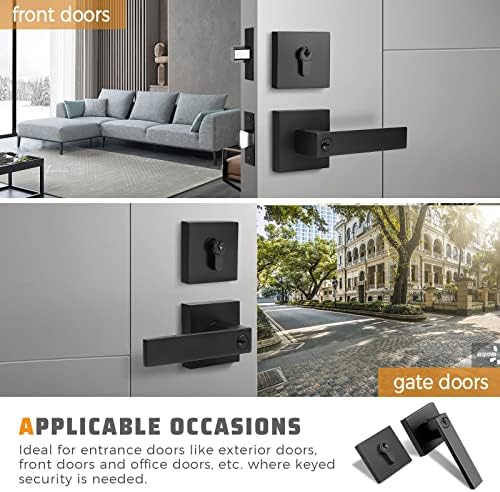 KNOBWELL Heavy Duty Door Knob Set - Matte Black