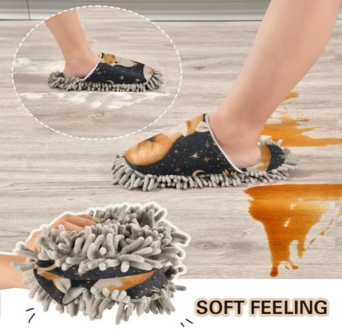 Magic Fox Washable Microfiber Cleaning Slippers