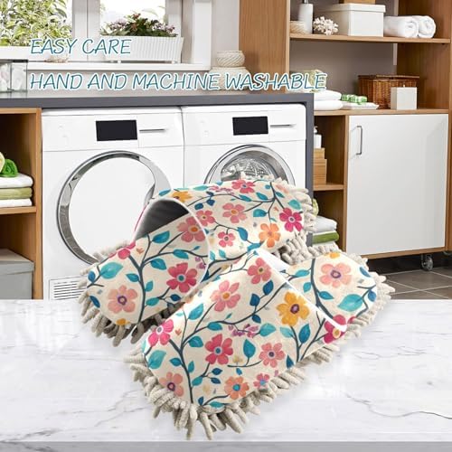 Cute Tree Flower Microfiber SlippersORAFUNgift for HomeMops for MenWomen