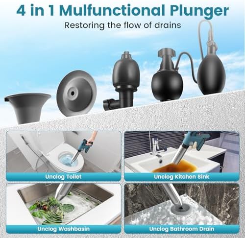 Heavy-Duty Electric Toilet Plunger for Efficient Clog Removal