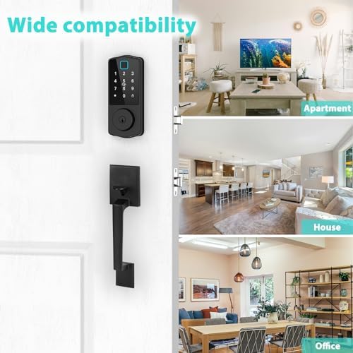 Secure Convenient Front Door Lock with Alexa Voice Control Bluetooth