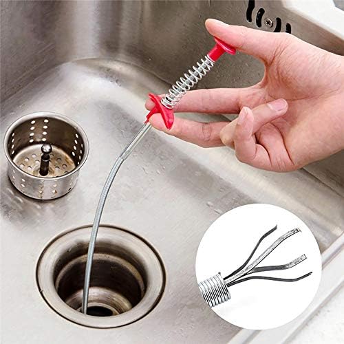 6-Piece Stainless Steel Drain Clog Remover Tool Set