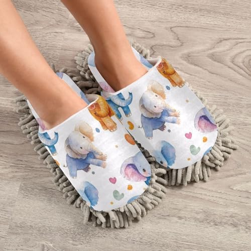 Natural Elephant Microfiber Mop Slipper for Men Women