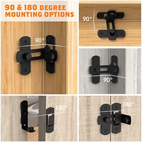 Stainless Steel 90-Degree Barn Door Latches