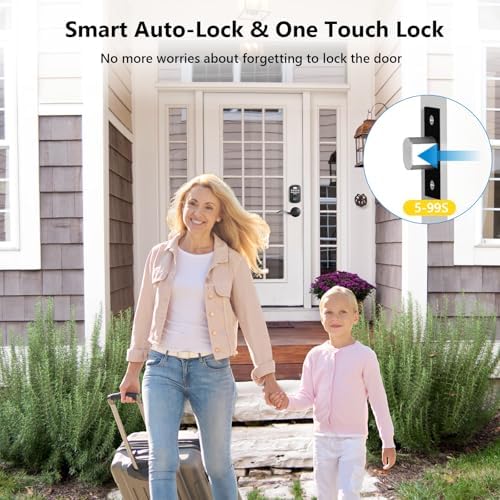 Fingerprint Door Lock with 2 Lever Handles