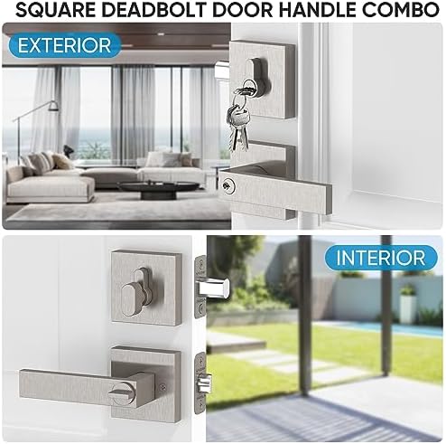 Premium Heavy-Duty Door Handle Set with Reversible Lever
