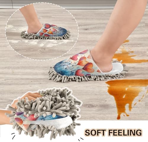 Burbuja Valentine Hearts Mop Slippers