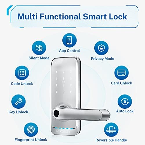 Kucacci Smart Deadbolt Lock - Front Door with 5 Unlock Methods