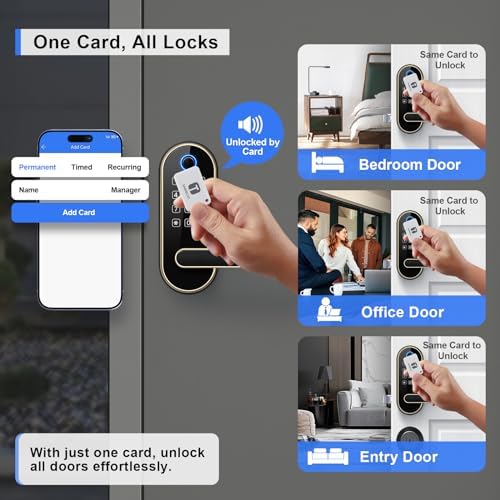 Keyless-Entry Keypad Fingerprint Smart Lock