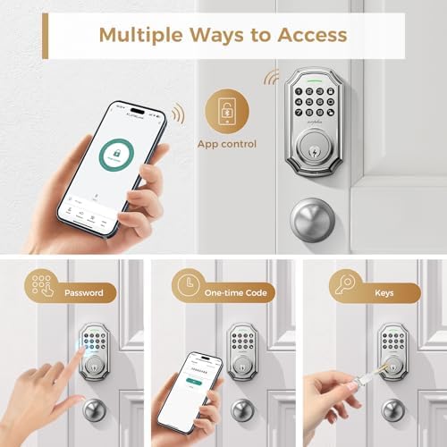 Keyless Door Lock Set with 2 Knobs
