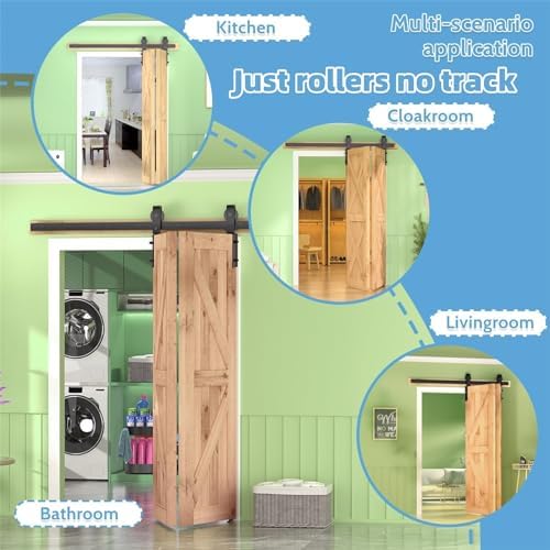 Bifold Barn Door Roller Set Rust-Resistant Quiet