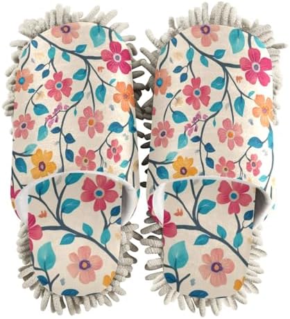 Cute Tree Flower Microfiber SlippersORAFUNgift for HomeMops for MenWomen