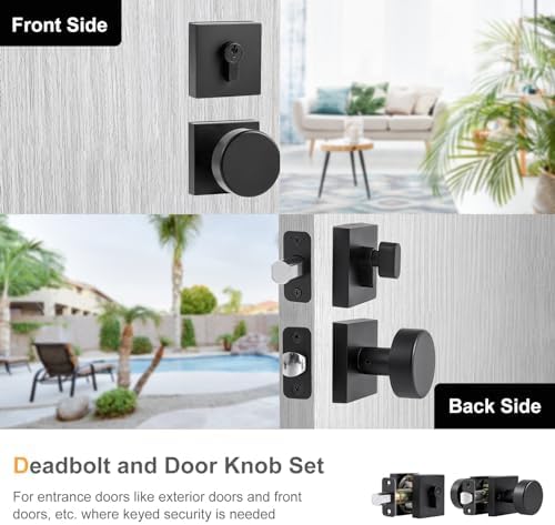 CoolNews Black Door Knob Set