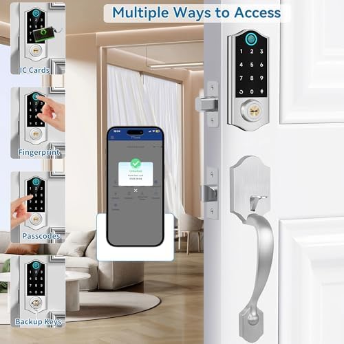 Harfo Fingerprint Smart Door Lock with Handle Set