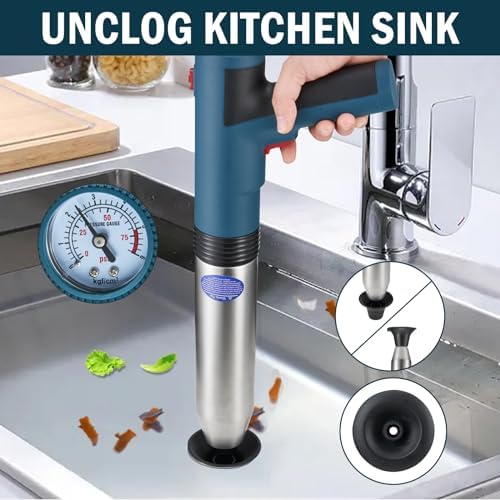 ProspBegal Battery-POWERED Toilet Plunger Multi-HEAD System for Efficient CLOWNING